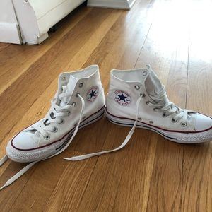 White converse high tops